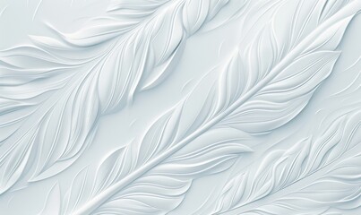 Fototapeta premium Monochromatic feather pattern delicate texture background design element