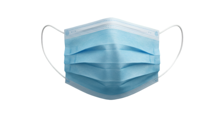 Isolated Blue Surgical Mask Illustration With Transparent Background