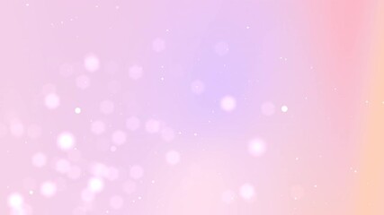Soft gradient horizontal loop Dreamy pastel background with soft bokeh light effects over a gradient of pink, lavender, and peach. The glowing dots add a magical, whimsical atmosphere. - Powered by Adobe