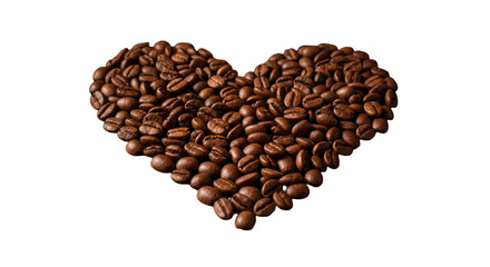 Isolated Coffee Beans Heart Shape On Black Background Photo Abstract