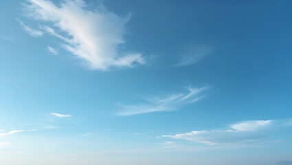Peaceful Daytime blue Sky with White Clouds
