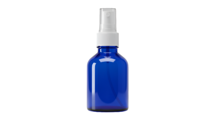 Isolated Blue Glass Spray Bottle Illustration On Transparent Background