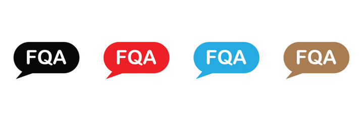 FAQ, questions and answers icon vector in black circle .Vector illustration. EPS 10 .