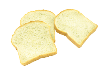 a couple of slices of bread sitting on top of a table