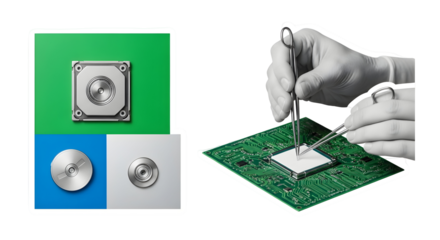High-tech assembly: Miniaturization and precision in computer component engineering, a conceptual look.