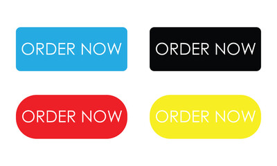 order now button, web button for shop, e commerce button. Vector illustration. EPS 10 .