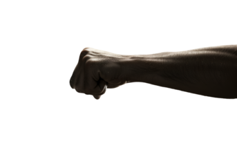 Isolated Fist Illustration on Transparent Background Showing Power and Strength