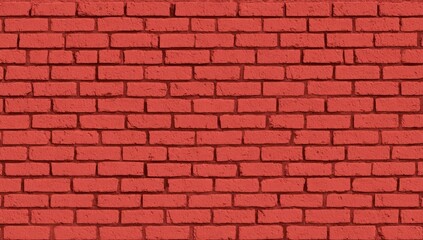 Red brick wall, evenly spaced