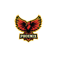 Obraz premium Gaming Phoenix Mascot Logo – Esports & YouTube Branding Ready
