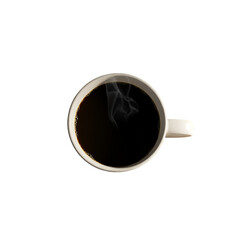 Isolated Black Coffee Cup On White With Steam A Photo Illustration