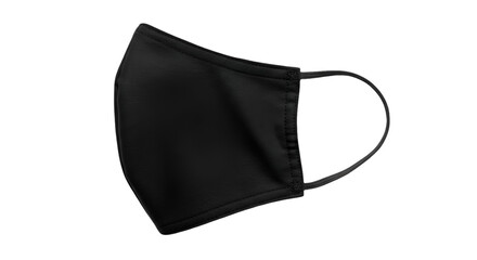 Isolated Black Mask On Transparent Background Photo For Protection Against Virus