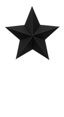 Isolated Black Star Illustration on a Transparent Background Graphic Design