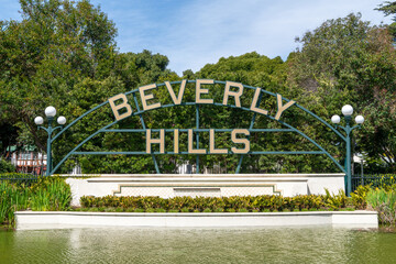 Beverly Hills sign in the park