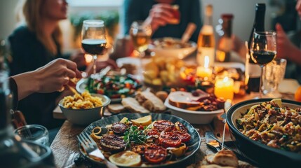 Group dining festive meal