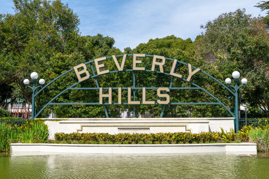 Beverly Hills sign in the park