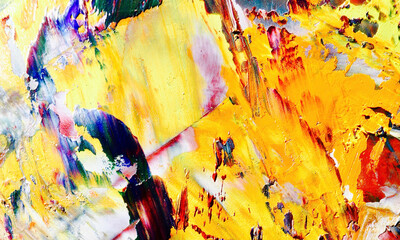 Abstract art background . Hand painting artwork on canvas .