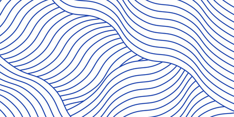 Blue water wave line pattern background. Vector illustration. Japanese style concept.
