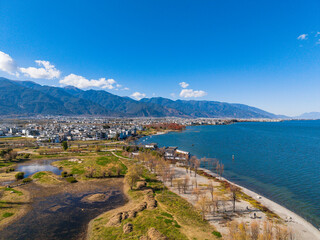 The scenery of Cangshan Mountain and Erhai Lake in Dali, Yunnan