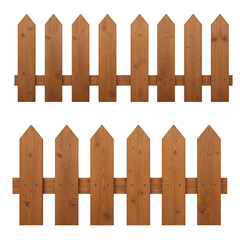 Fototapeta premium Isolated Background Illustration of a Wooden Fence Brown Texture Design