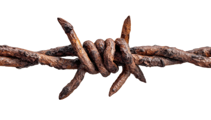 Close-up of rusty barbed wire (1)