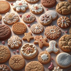  cookies on wooden background food dessert cake sweet breakfast pastry homemade cookies baked bakery delicious tasty biscuit cream chocolate fresh snack assortment isolated close-up