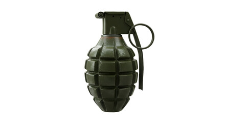 Isolated Green Grenade on Black Background 3D Render Realistic Illustration