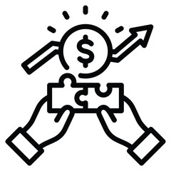 Build Bold Ventures Icon Line Vector Illustration