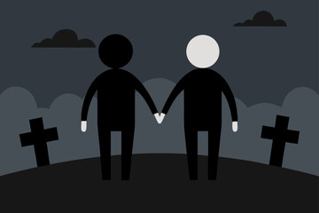 survivor holding hands friend