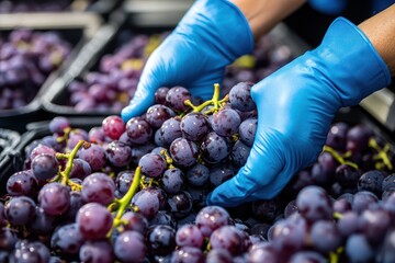Fresh grapes handled in refrigerated storage
