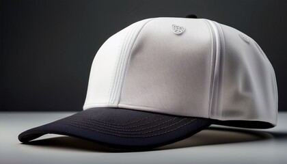 white baseball cap mockup with black text your design here white cap blank