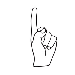 hand drawn point fingers