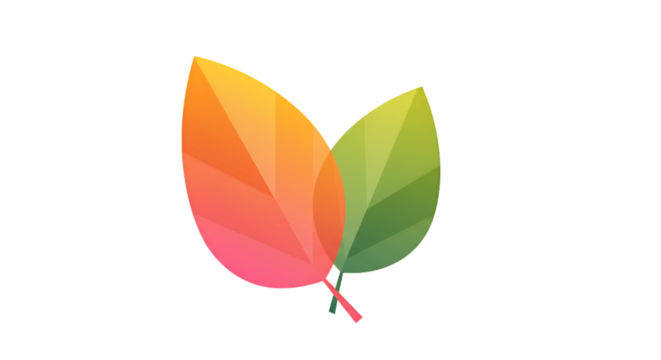 Isolated Illustration Of Leaves With Green And Orange Colors On Transparent