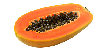 Isolated Papaya Slice Photo Illustration On A Transparent Background