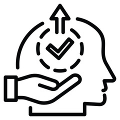 From Idea Up Icon Line Vector Illustration