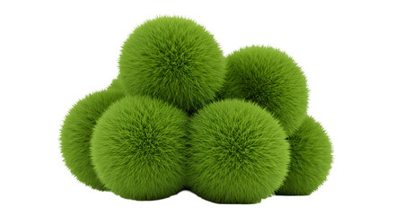 Isolated Green Spheres on Transparent Background as a 3d Illustration