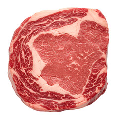 Isolated Fresh Ribeye Steak Photo Against A Transparent Background