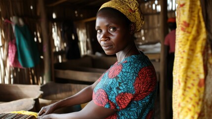 Woman in rural setting