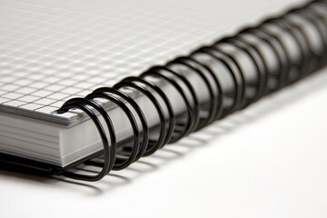 Close-up of a spiral-bound notebook