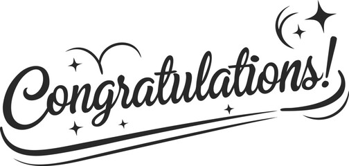 Congratulations Text Design | Bold Colorful Typography for Celebration and Greeting Cards