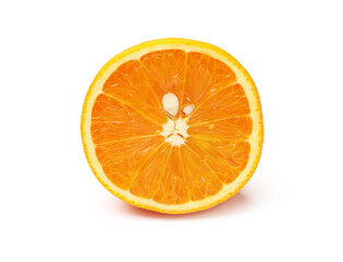 Half of fresh orange isolated on white