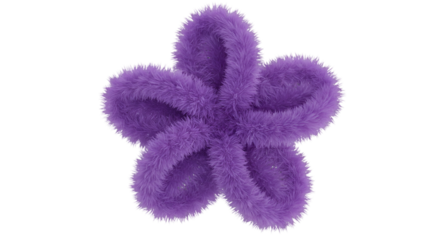 Isolated Purple Flower Illustration on Transparent Background