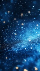 Glittering Blue Sparkles Background for Festive Design