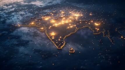 Diwali celebrations light up the Indian subcontinent with vibrant displays from above at night