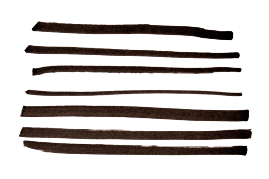 Hand drawn black marker lines, rough sketch strokes isolated for design and collage