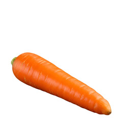 Isolated Orange Carrot Illustration Against Transparent Black Background