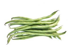 fresh beans isolated on white background, Vegetarian cuisine, Organic farm plant	