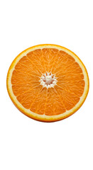 Isolated Orange Slice Illustration On Black Background Fresh Citrus Fruit