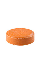 Isolated Orange Pill Illustration On Transparent Black Background