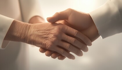 Loving Middle-Aged Couple Sharing Affectionate Moment At Home: Wife Covering Husband'S Wrinkled Hands In A Heartwarming Gesture Of Support. Enjoying Honest And Trustful Conversation
