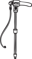 Illustrated Walking Stick With Adjustable Height And Comfortable Handle Design Style